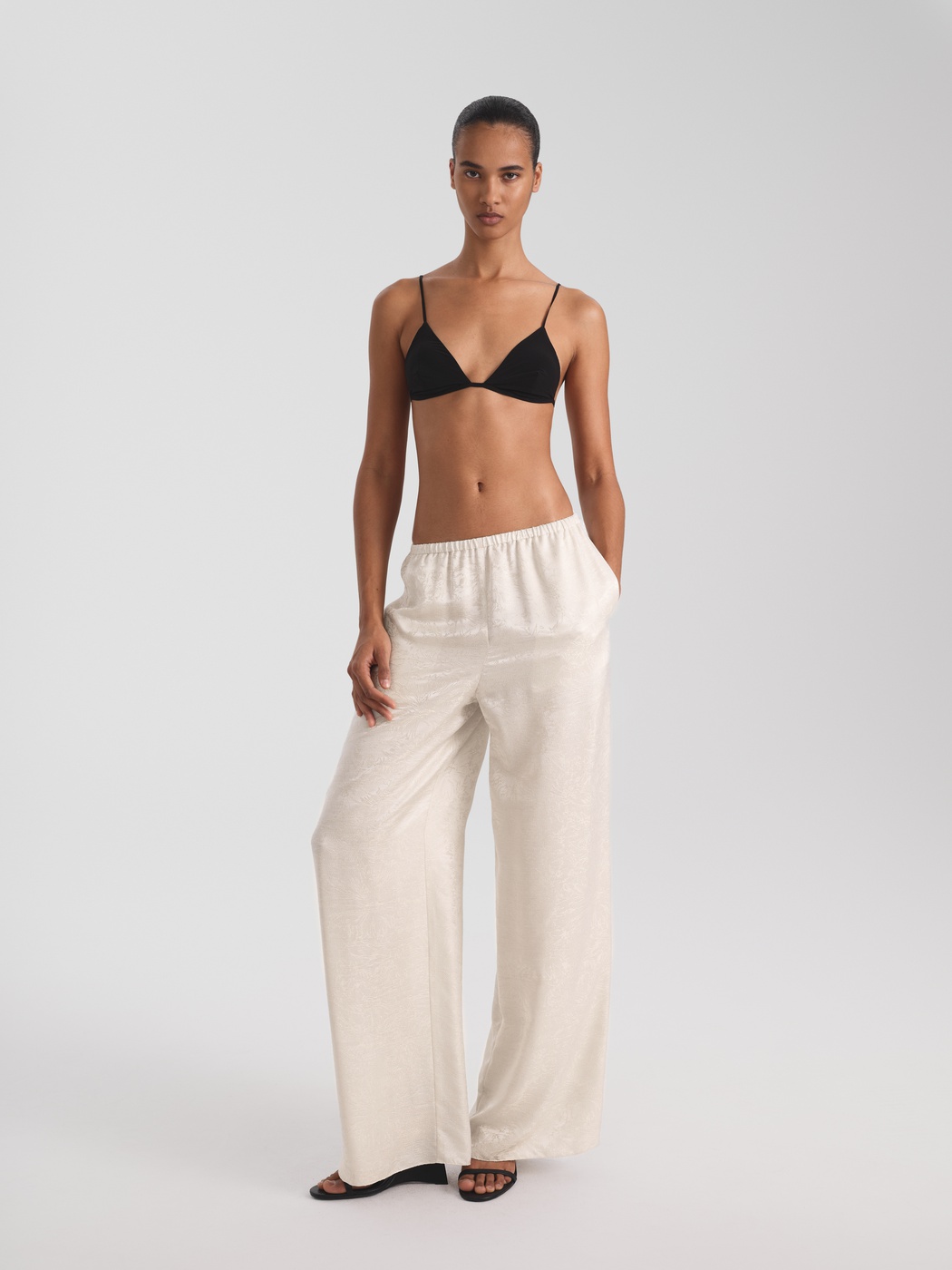 Брюки пижамные расслабленного силуэта