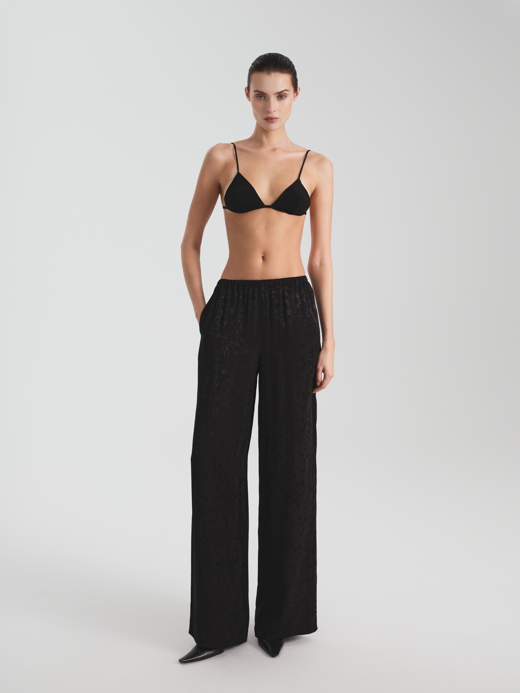 Брюки пижамные расслабленного силуэта